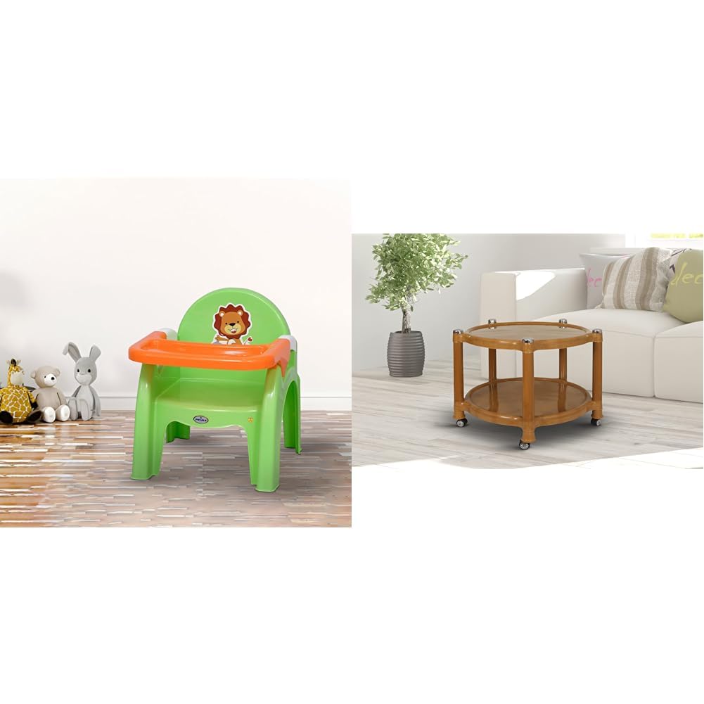 Prima Detachable Baby Desk Plastic Chair 130 High Eating Feeding Booster Seat with Tray Green 5008 Center Trolley Coffee Table Tea Teapoy for Home Office Outdoor Sandalwood-image-48