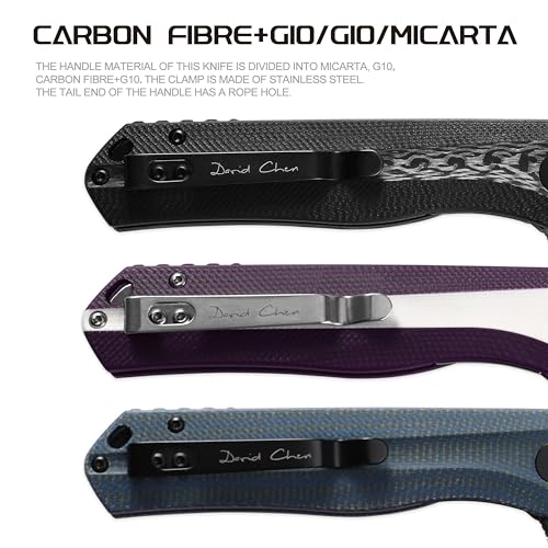 Image of Petrified fish PF818 3.54 inch D2 Steel Satin Blade Pocket Folding knife