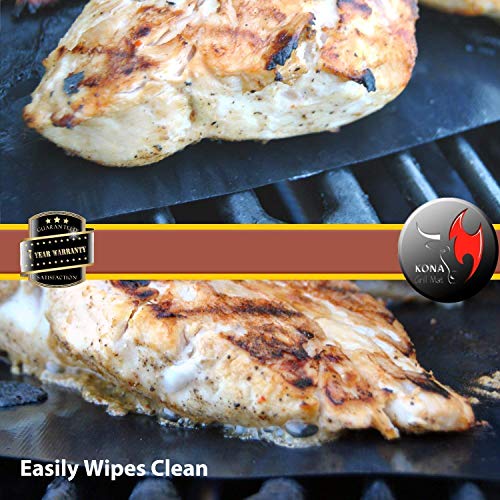 Kona Best Bbq Grill Mats - Heavy Duty Non-Stick Mats Bundle - (2) 16"X13" Size And (1) Xl 25"X17" Size Grill Mats #TOP7