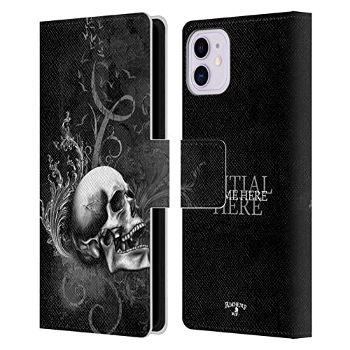 Coque cuir Alchemy Gothic personnalisée avec nom et initiale pour Apple iPhone 11