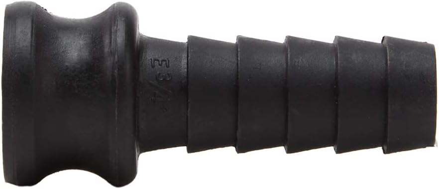 3/4" x 3/4" PVC Camlock Hose Shank Fitting - Plastic Hose Barb Coupler - Poly Type E Male Cam Lock Hose Adapter - Barbed Hose Cam & Groove Coupler