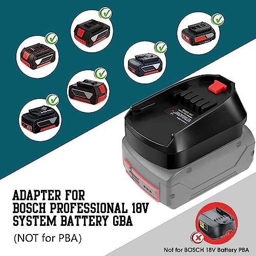 Batterie Adapter für Bosch 18V Li-Ion-System Batterie,Kompatibel mit Bosch Multitool,18V Akku Adapter für Bosch GBA 18V Akku BAT609 BAT618 BAT619 BAT622 Umbau auf Bosch PBA 18V System Akku Pack – Bild 4