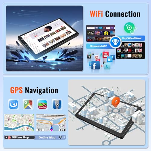 Android 15 Car Stereo for Hyundai Elantra 2007-2010 with Wireless Carplay Android Auto, 2+64GB Realdio 9 Inch Touchscreen Car Radio for Elantra with Bluetooth, EQ, GPS, WiFi, FM RDS Backup Camera MIC by Realdio - Image 4