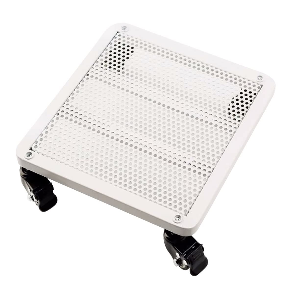 Chariot à plantes sur roulettes carré blanc pour éviter les traces d'humidité au sol
