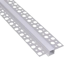 Barre profilée Union panneaux de plâtre avec conduit d'éclairage LED barres 2 m encastré rétractable + coque lumière continue (plat - plat)