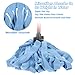 Ckhoid 5Pcs Microfiber Mop Cloth Heads Replacements, 1 Mop Handle with 4 Blue Microfiber Cloth Mop Heads, Compatible with All Standard US Threading Pole & 0.8