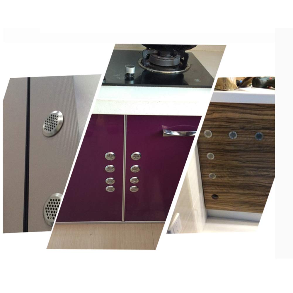 12 Piese 53mm Grille De Ventilation INOX Maille Ronde Respiration |pour Cuisine Meubles Bouche Aeration Inox |pour Armoire Placard Air Evacue Grille D'evacuation Ventilation