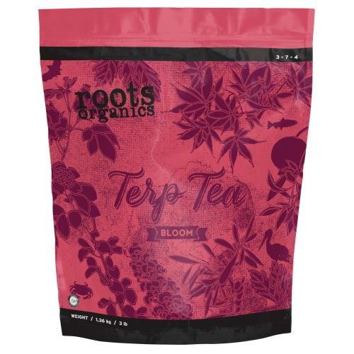 Roots Organics Terp Tea Bloom Natural Dry Gardening Fertilizer Micronized Flowering Nutrient for Large and Small Gardens, 3 Pound Bag