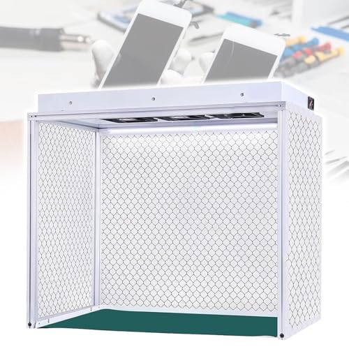 Eastnmythet Aluminum Vertical Laminar Flow Hood, Phone Repair Laminar Flow Cabinet with HEPA-Filter and Fans, Air Flow Clean Bench
