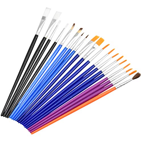 NATUCE 30PCS Kinder Malwerkzeuge Set, Malpinsel, Pinsel Set, Schwamm Pinsel Set Kinder, Kinderpinsel Set für Anfänger Malpraxis, Kinder Malwerkzeug Schwamm Malerei Pinsel für die Schule Zuhause