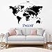 Viaggio Volare Mappa Del Mondo Adesivo Da Parete Home Decor Mappa Decalcomania In Vinile Viaggio Avventura Mappa Inspirational Office Wall Sticker 57X42Cm