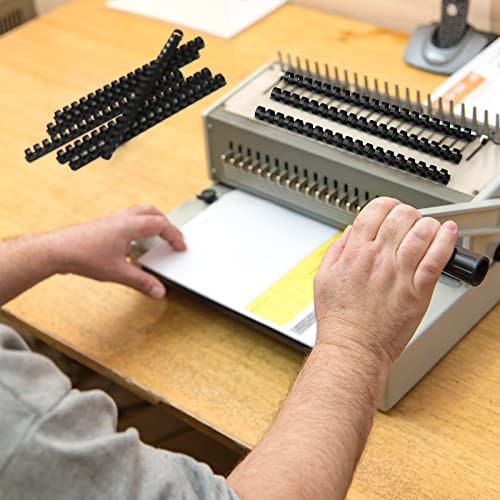 150 Pack Plastic Binding Combs Plastic Comb Binding Ring 19 Ring Black Comb Binding Spines Letter Size Plastic Spiral Binding For Notebook Calendar Picture Album Document, 1/4 5/16 3/8 1/2 5/8 3/4 In #TOP5