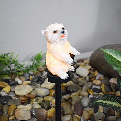 Dsti Lampes Solaires de Jardin Petit Ours Lampe Solaire Exterieure Éclairage Solaire Lumière Solaire Décoration pour Terrasse Pelouse Allée Fête