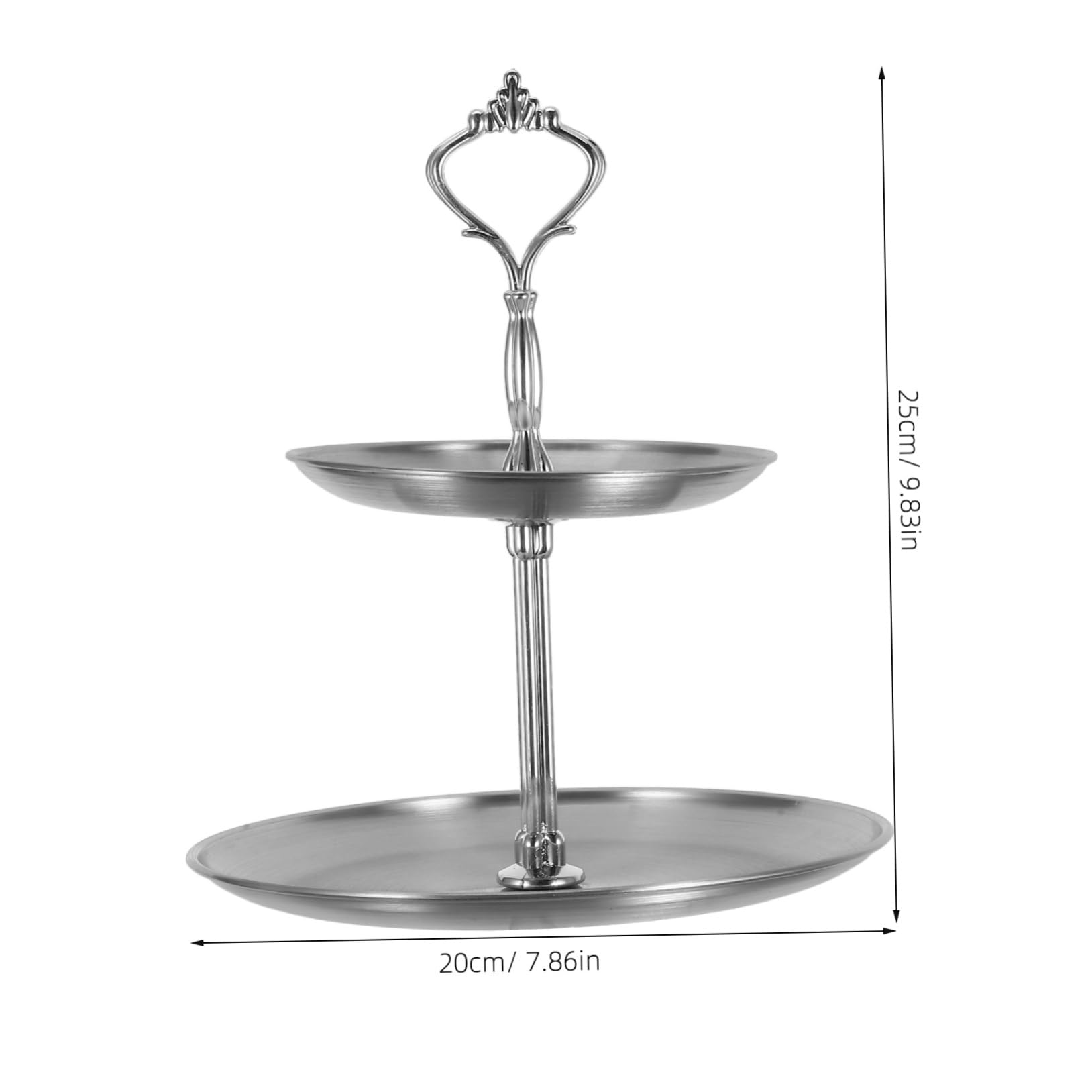 FUNOMOCYA Stainless Steel Dessert Display Stand Elegant Cake Holder for Weddings Parties Home Gatherings Easy to Clean Fruit Tray with Generous Capacity