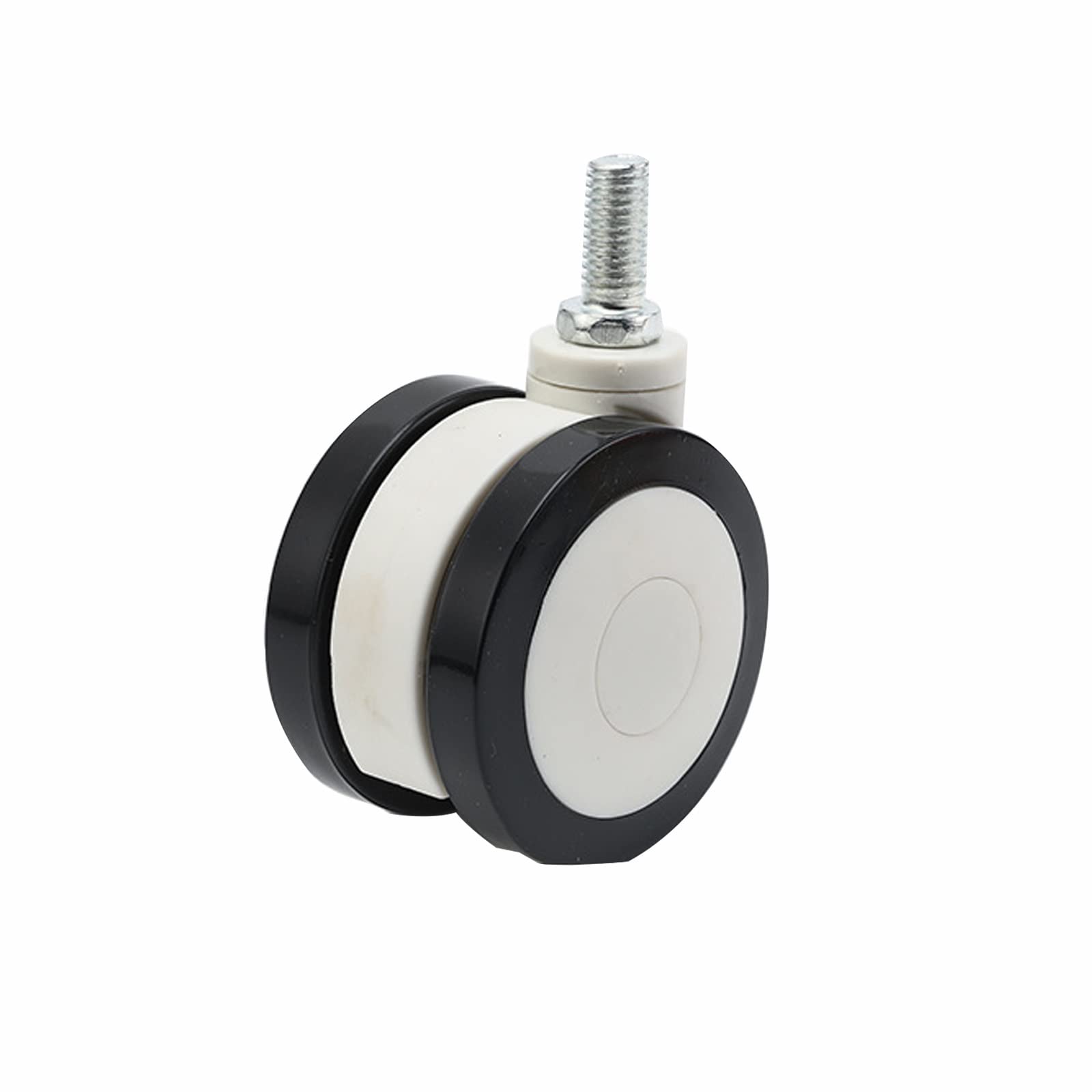 GBRJUYF Set of 4 Heavy-Duty Silent Nylon Swivel Casters - 360° Rotating Wheels for Workbenches, Tables & Carts - No Floor Marks, Replacement Castors (M12)