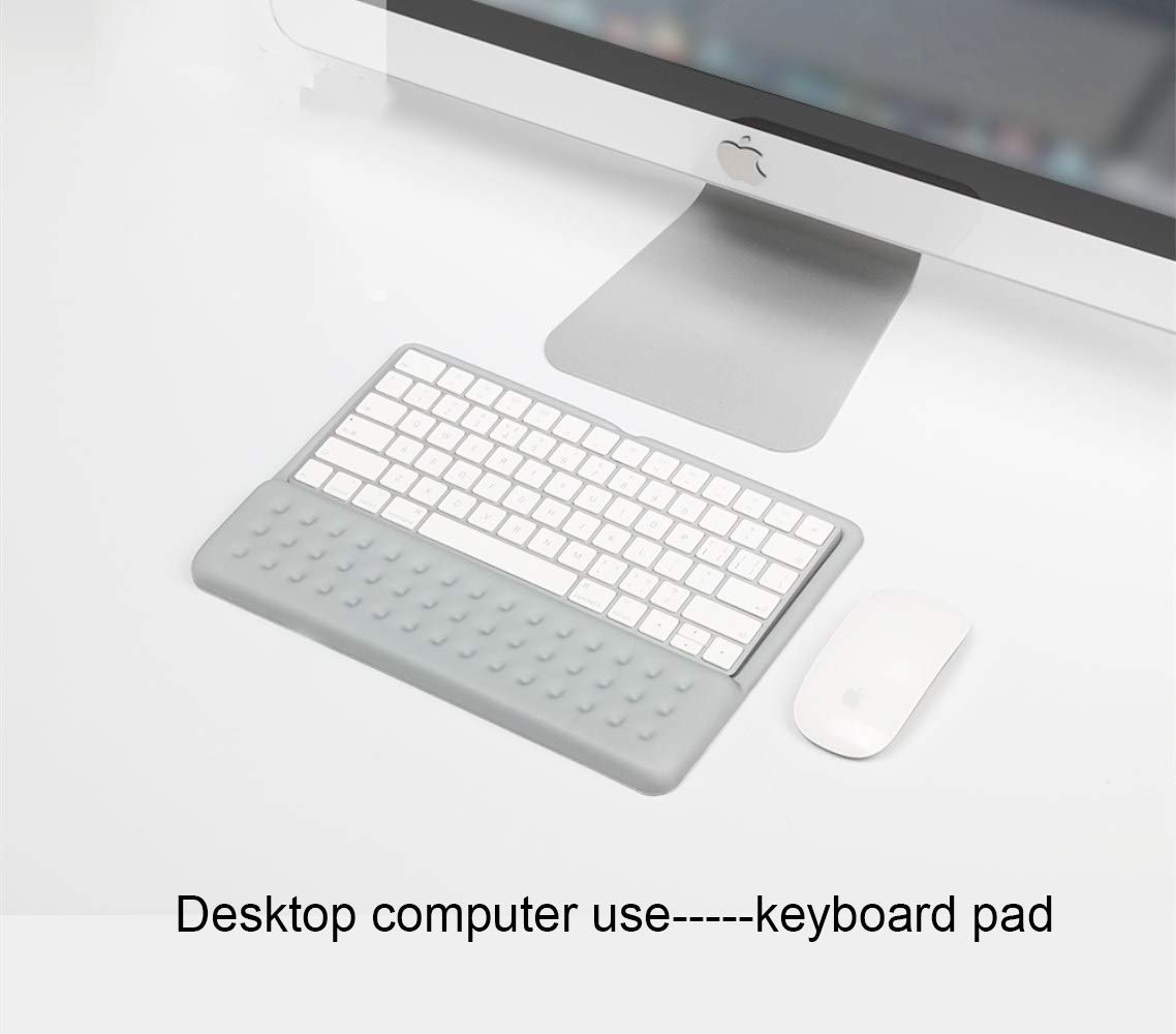 Repose-poignet ergonomique 2 en 1 en mousse à mémoire de forme pour Apple Magic Keyboard 2 (gris)