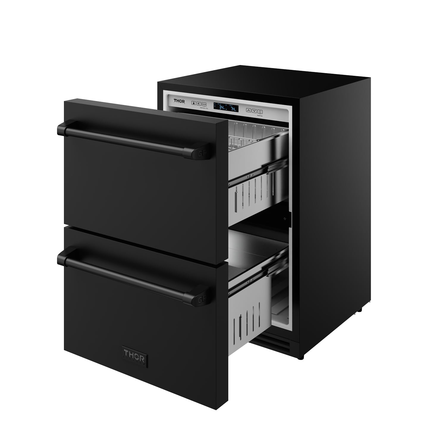 Thor Kitchen 24 Inch Undercounter Built-In Or Freestanding Drawer Refrigerator – Black | Gordon Ramsay Series on Fridge.com - View 5