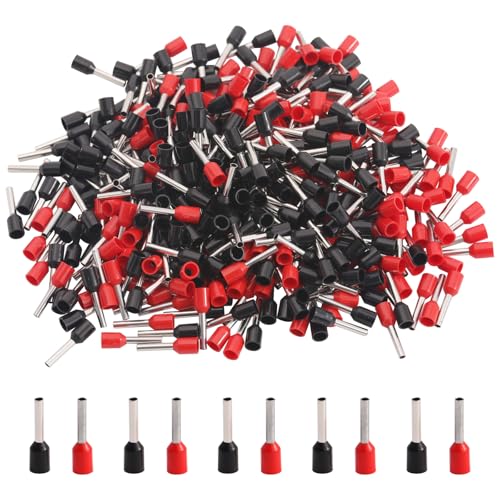 Image of 400PCS AWG 18(1.0mm) Insulated Copper Crimp Terminal,E1010 Wire Ferrules Crimp Connectors for Car Audio, Electronics, Communication Equipment