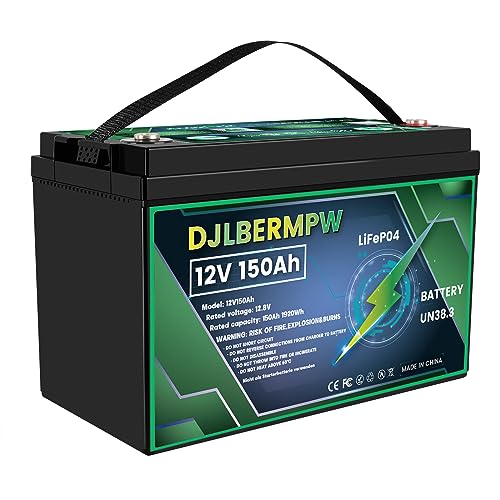DJLBERMPW 12V 150Ah LiFePO4 Battery 12V Lithium Batteries
