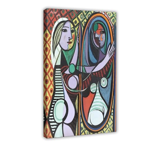 Toile Picasso miroir décoration murale salon salon moderne 40x61cm