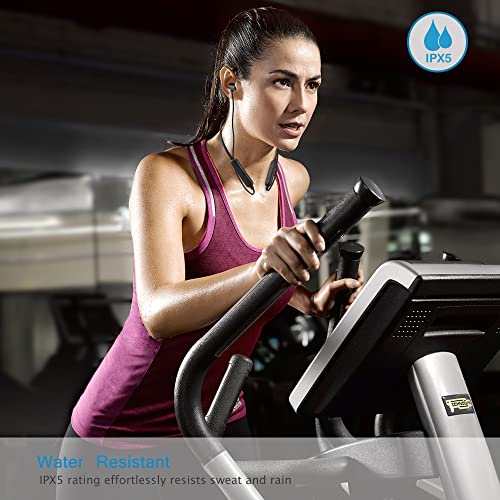 Yoyotune DMJ-Q60-BN1 Bluetooth Headphones, Bluetooth 5.0 Wireless Headphones Ipx5 Waterproof In-Ear Earphones Bluetooth Neckband Headphones Sport Bluetooth Earphones thumb #5