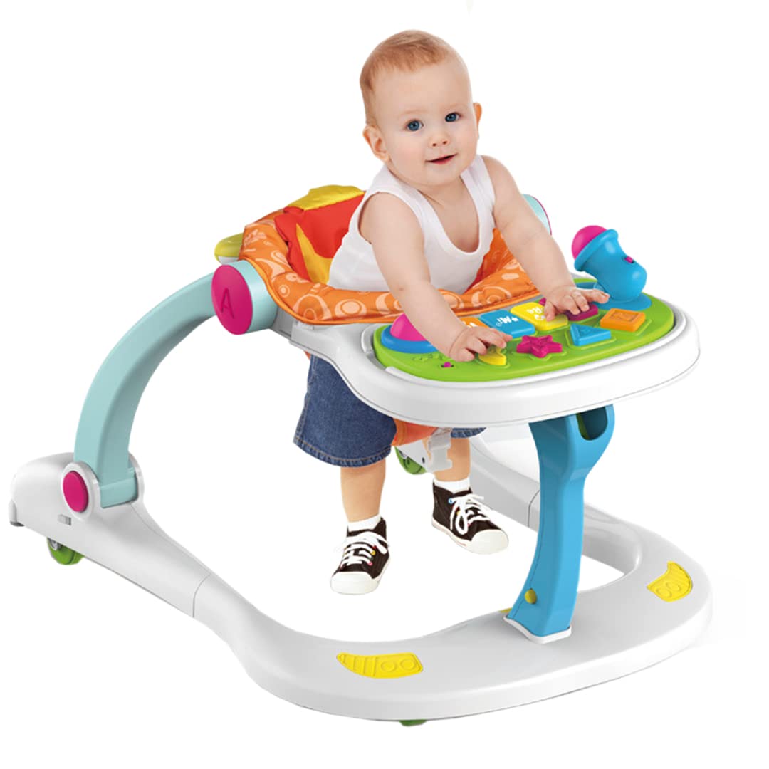 BabyHop Learning Sit-to-Stand Baby Walker with Educational Activity Center with Built-in Toys for Toddler, Kids, Boys, Girls (Lotus)