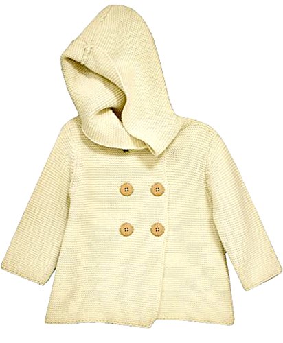 Bonnie Jean Little Girls Ivory Cotton Cardigan Sweater Coat - Main Image