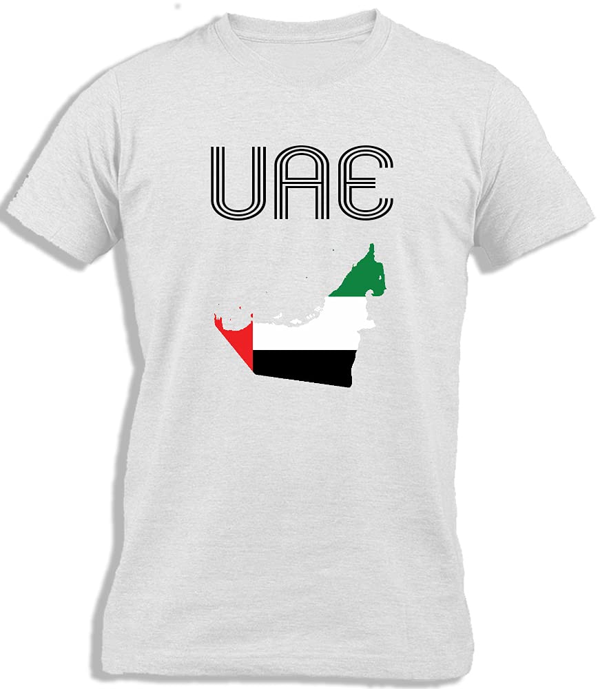Ay Cabron™ UAE Territory Flag | UAE Map With Flag Cotton T-Shirt For Men