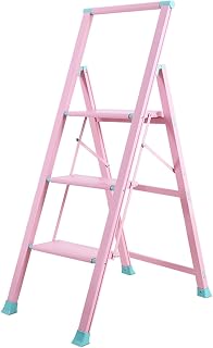 FLYIFE Step Stool Three Step Ladder Four Step Ladder,Girls' Dormitory Stepladders Household Metal Ladder Safety Stepladder Step Ladder