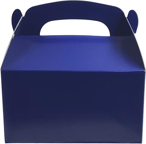 Miniatura 4 de The Dreidel Company Cajas de golosinas a dos aguas, recuerdos de fiesta, caja de 6.25 x 3.5 x 3.5 pulgadas, paquete de 25 (azul marino)