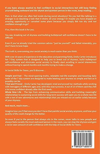 Social Skills for Teens: A Simple 7-Day System for Teenagers to Break Out of Shyness, Build a Bulletproof Self-Confidence and Start Overcoming Social ... in Social Interactions (Life Skill Handbooks) - Image 2