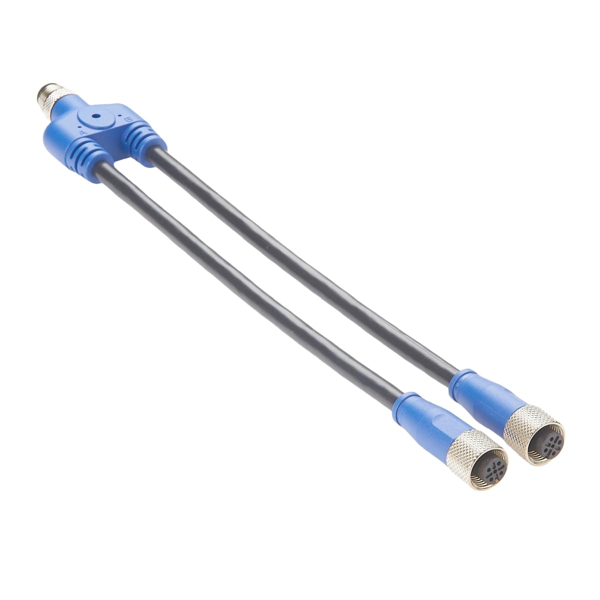 NMEA 2000 Multiport M12 Y-Splitterkabel IP67 Wasserdicht N2K M12 A-Code 5-poliges Verlängerungskabel Stecker auf Buchse Marine Boat Backbone Y-Koppler-Anschlusskabel für CANBUS CANOpen Devicenet 0,2m