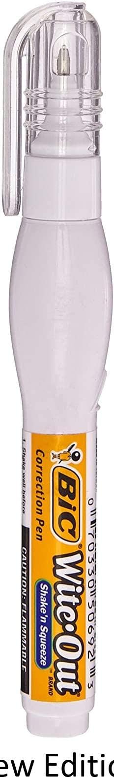 BIC Wite-Out Shake 'n Squeeze Correction Pen, 8ml, White (Pack Of 4) - 2 Packs - View #4