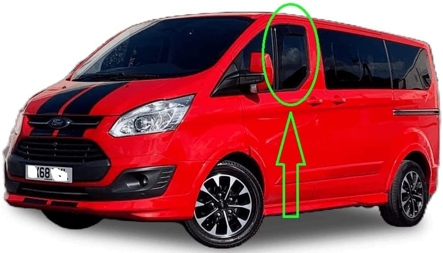 2x Rain Guards Wind Deflectors for Ford Transit Custom 2013 2014 2015 2016 2017 2018 2019 2020 2021 2022 2023