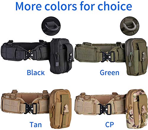 Y&Lj Tactical Battle Belt,Tactical Beltwith Molle War Belt With Mesh And Lining Thickening Eva For Shooting War Game Paintball Hunting(Khaki, M) #TOP6