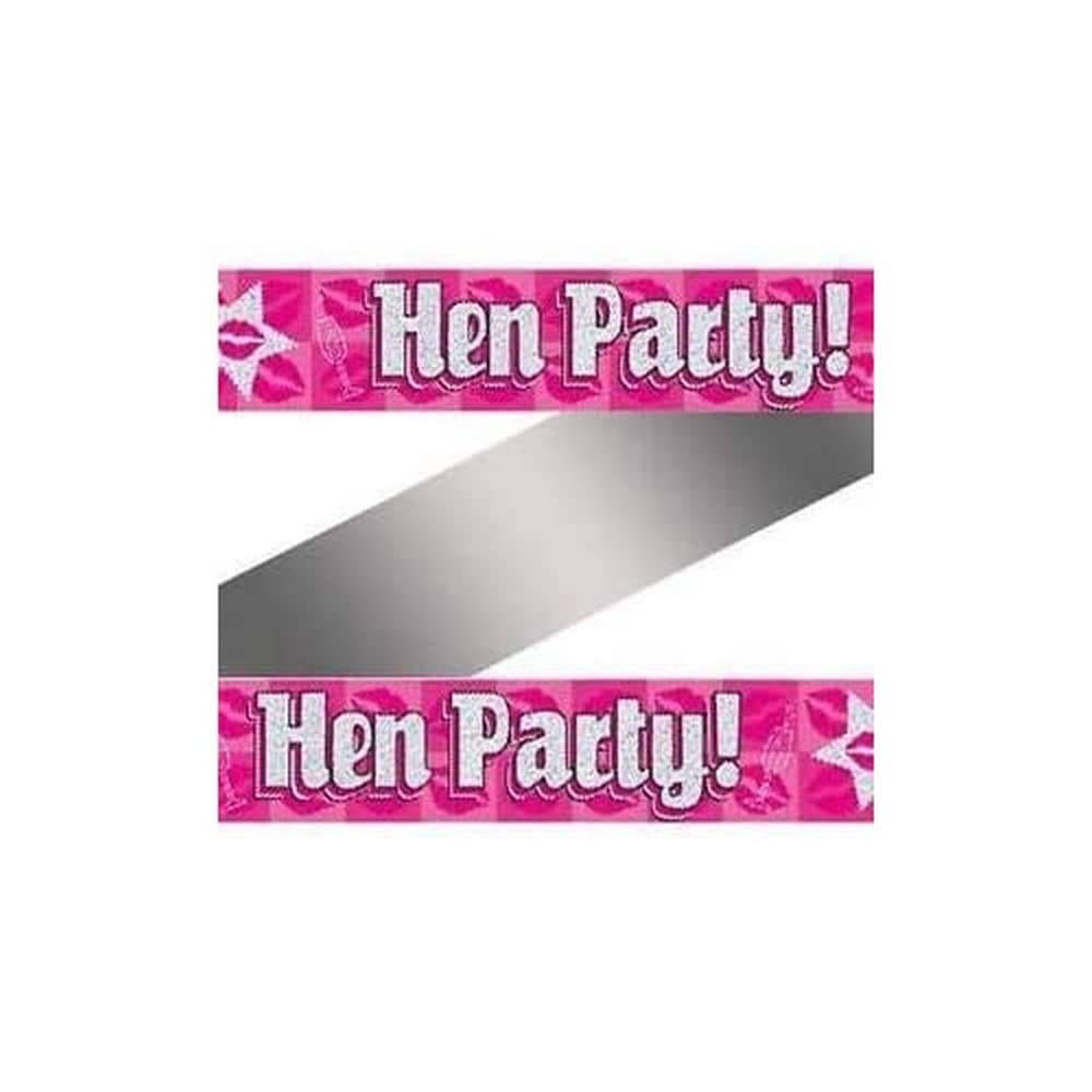 9ft Banner Hen Party Holographic