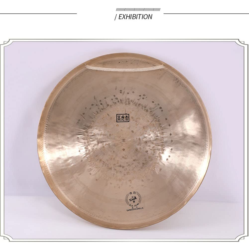 BBAUER tibetano percussioni gong tibetanoStrumento in tubo di rame da 31-36 cm Gong in bronzo con tubo di rame con martello circolare ad alte prestazioni(Color:36cm,Size:)