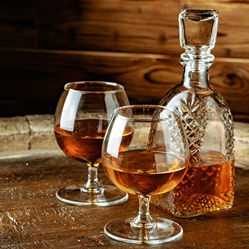 JEKOSEN Brandy & Cognac whiskey Crystal Glasses Snifter Set of 4 Lead-free Clear Large Size 22oz