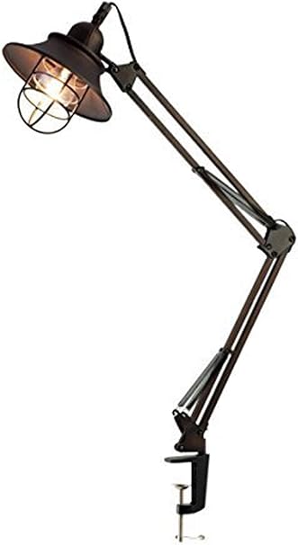 Amazon Ampoule アンプール クランプライト 照明 おしゃれ デスクライト アイアン 机 デスク テーブル リビング ダイニング 寝室 カフェ レトロ アンティーク ヴィンテージ 照明器具 間接照明 ブラック Led クリップライト Rauta ラウタ クランプ式デスクライト