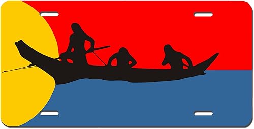 Miniatura 8 de Placa de matrícula de automóvil con bandera tribal nativa americana de tamaño completo (6 x 12)