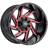 Vision 422 Prowler 20x12 6x135-51mm Black/Red Wheel Rim 20