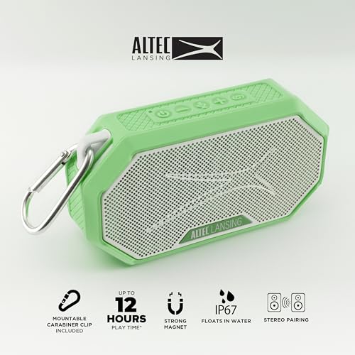 Image of Altec Lansing Portable Bluetooth Speaker HYDRAMINI 2.0, IP67 Waterproof, Portable Speaker, 12h Playtime, Wireless Pairing, USB-C Quick Charge, Magnetic Bluetooth, Voice Assistant Integration