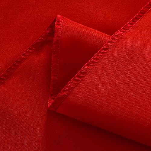 Image of 2-Pack 60x60 inch Red Table Cloths, Solid Stain and Wrinkle Resistant Tablecloth, Premium Plain Weave Polyester Fabric Rectangle Table Linen Covers for Hotel, Banquet
