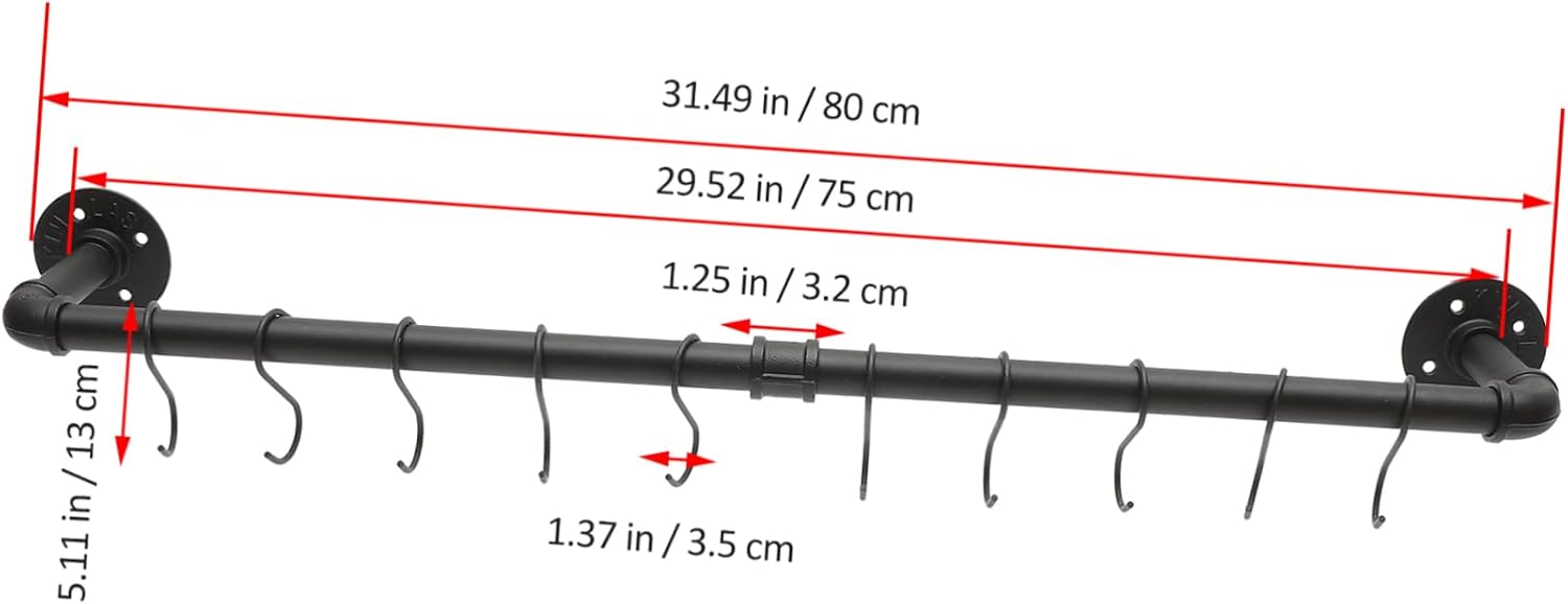 Sturdy Wall-mounted Storage Rack Pot Pan Rack Hooks Hanging Pan Kitchen Hanging