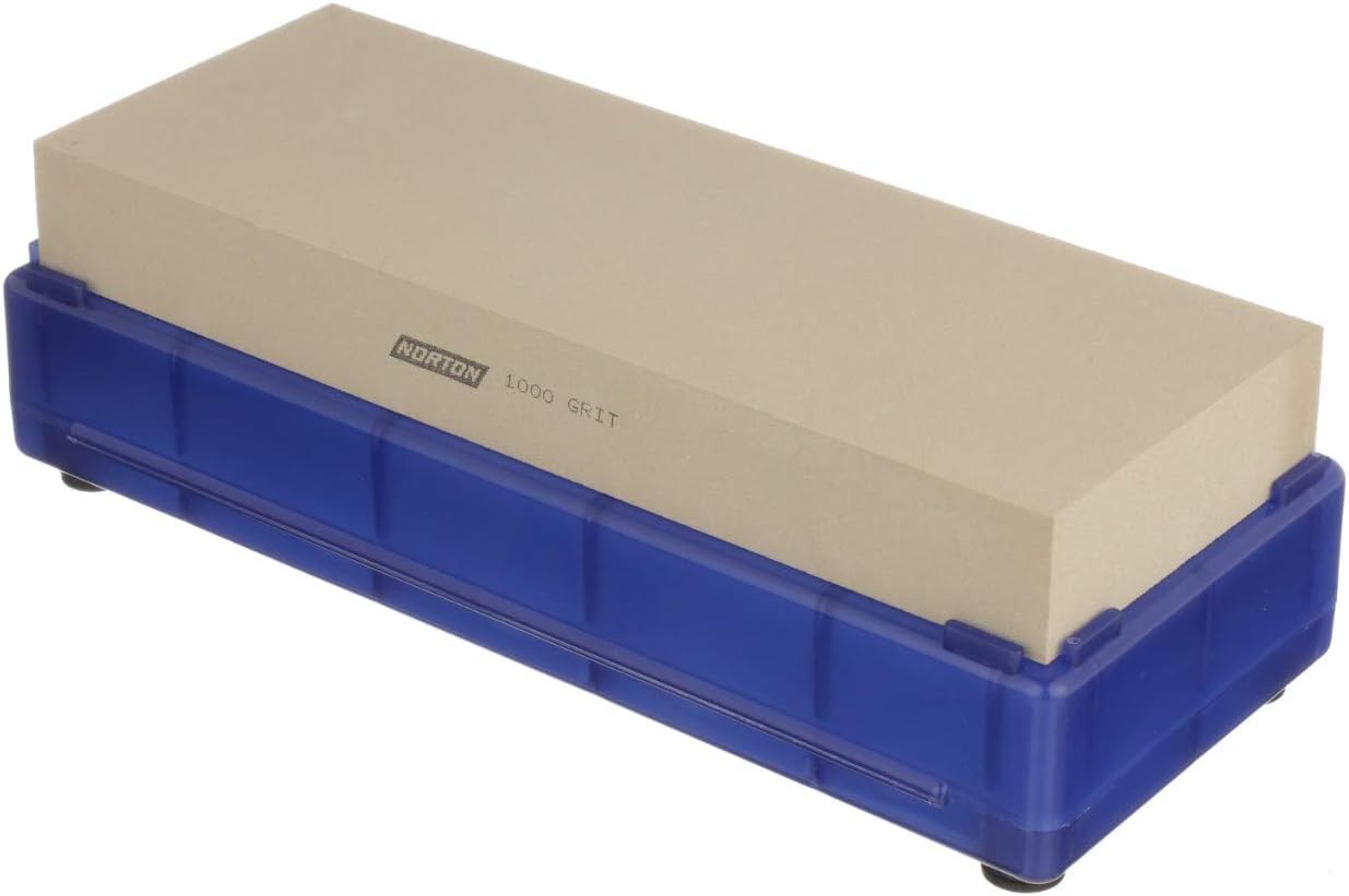 Norton Waterstone, 1000 grit, 1" x 3" x 8" in Blue Plastic Hinged Box
