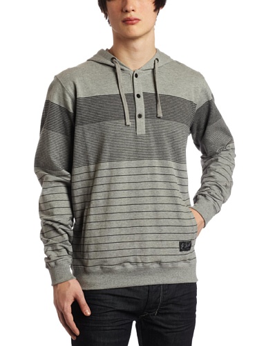 Oneill メンズ ボタンフロント プルオーバー パーカー, グレー/弾道, Small