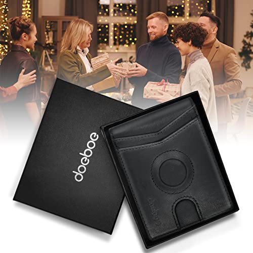 Image of doeboe Airtag Wallet Men's Slim RFID Blocking Wallets Leather with Bill Compartment Air Tag Bifold Card Holder Wallet Gifts for Men Dad [No Airtags]