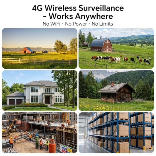 4G LTE Solar Cellular Security Camera Wireless Outdoor, No WiFi Needed, AOV Recording, Built-in eSIM & SD Card, Motion Detection, 2K PTZ Live View for Off-Grid Non Internet Security, Farm, Ranch - image 9