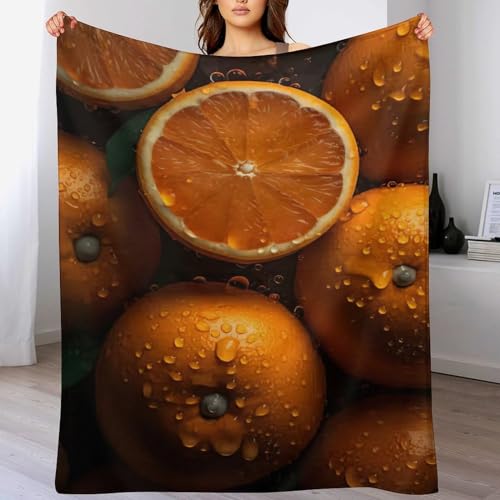 Couverture polaire de qualité supérieure 140x180cm orange