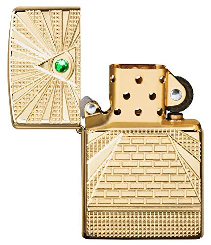 Encendedor Zippo Eye of Providence en Brass pulido miniatura 4